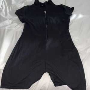 Black  zipper romper